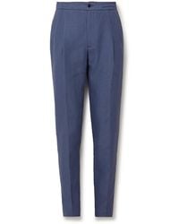 Rubinacci - Tapered Pleated Linen Trousers - Lyst
