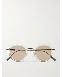 ZEGNA - Round-Frame Titanium And Acetate Sunglasses - Lyst