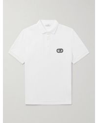 Valentino Garavani - Slim-fit Logo-appliquéd Cotton-piqué Polo Shirt - Lyst
