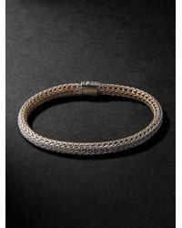 John Hardy - Icon Reversible 14-karat Gold And Sterling Silver Bracelet - Lyst