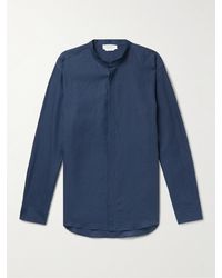 Gabriela Hearst - Ollie Grandad-collar Linen Shirt - Lyst