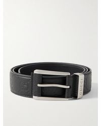 Gucci - 3Cm Logo-Debossed Full-Grain Leather Belt - Lyst