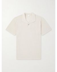 Sunspel - Linen-Piqué Polo Shirt - Lyst