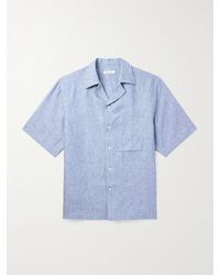Loro Piana - Federico Camp-collar Linen Shirt - Lyst