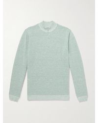 Peter Millar - Barlow Merino Wool, Linen And Cotton-Blend Half-Zip Sweater - Lyst