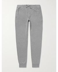Tom Ford - Tapered Brushed Cotton-blend Jersey Sweatpants - Lyst