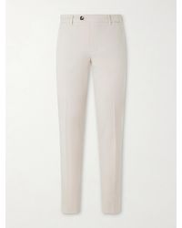 Brunello Cucinelli - Slim-Fit Straight-Leg Cotton-Blend Trousers - Lyst