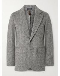 Drake's - Games Mk. Vii Unstructured Herringbone Harris Wool-Tweed Blazer - Lyst