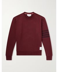 Thom Browne - 4-Bar Stripe Cotton-Jersey Sweatshirt - Lyst