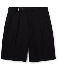 Zegna - Wide-leg Belted Oasi Lino Shorts - Lyst