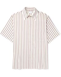 Bottega Veneta - Striped Silk-twill Shirt - Lyst