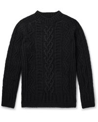 Howlin' - Super Cult Slim-fit Cable-knit Virgin Wool Sweater - Lyst