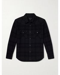 Nili Lotan - Travis Checked Cashmere Shirt - Lyst