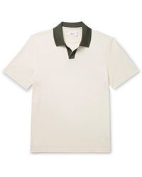 MR P. - Jonny Two-tone Piqué Golf Polo Shirt - Lyst