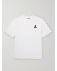 KENZO - White Crew Neck T -Shirt mit Logo - Lyst