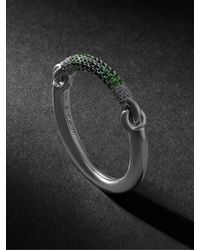 MAOR - The Equinox 18-Karat Blackened, Tsavorite And Diamond Ring - Lyst