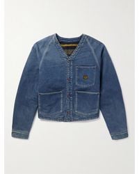Kapital - Coneybowy Reversible Denim And Striped Knitted Jacket - Lyst