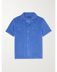 Polo Ralph Lauren - Camp-Collar Logo-Embroidered Cotton-Blend Terry Shirt - Lyst