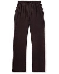 Dolce & Gabbana - Logo-Embroidered Silk-Twill Pyjama Bottoms - Lyst