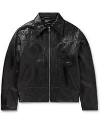 Enfants Riches Deprimes - Television Panelled Leather Jacket - Lyst