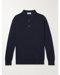 John Smedley - Bramwell Fine-Knit Cotton Polo Shirt - Lyst