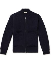 Altea - Quilted Padded Wool-blend Bomber Jacket - Lyst