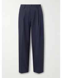 NN07 - Justin 10002 Straight-leg Pleated Wool-blend Twill Suit Trousers - Lyst