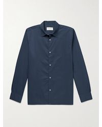 Officine Generale - Garment-Dyed Cotton-Poplin Shirt - Lyst