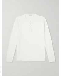 Burberry - Logo-Embroidered Ribbed Cotton-Blend Jersey T-Shirt - Lyst
