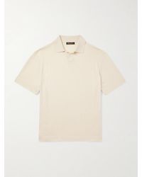 Loro Piana - Valpiana Silk And Cotton-blend Polo Shirt - Lyst
