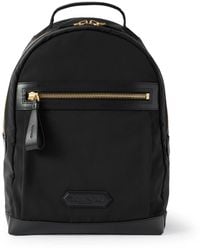 Tom Ford - Leather-Trimmed Shell Backpack - Lyst