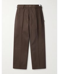 Neighborhood - Wp Wide-Leg Logo-Appliquéd Gabardine Trousers - Lyst