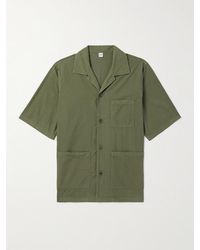 Aspesi - Camp-collar Cotton-poplin Shirt - Lyst