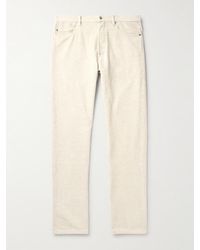 A.P.C. - Jean Straight-leg Cotton And Linen-blend Corduroy Trousers - Lyst
