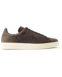 Tom Ford - Warwick Croc-effect Leather Sneakers - Lyst