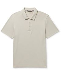 Canali - Slim-fit Cotton And Lyocell-blend Piqué Polo Shirt - Lyst