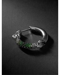 MAOR - The Equinox 18-Karat Blackened, Diamond And Tsavorite Single Earring - Lyst