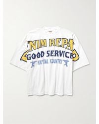 Kapital - Denim Repair Oversized Printed Cotton-jersey T-shirt - Lyst