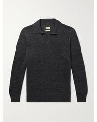 De Bonne Facture - Linen And Cotton-Blend Polo Shirt - Lyst
