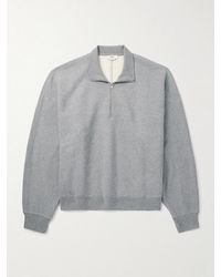 Agolde - Idris Cotton-Jersey Half-Zip Sweatshirt - Lyst
