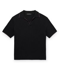 Rag & Bone - Johnny Harbour Ribbed Cotton-blend Polo Shirt - Lyst