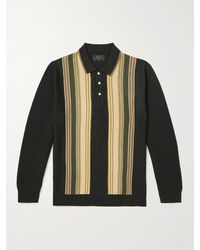 Beams Plus - Striped Wool Polo Shirt - Lyst