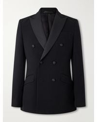 Favourbrook - Grosgrain-Trimmed Double-Breasted Wool Tuxedo Jacket - Lyst