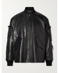 Beams Plus - Leather Bomber Jacket - Lyst