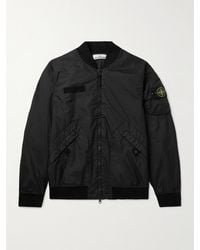 Stone Island - Logo-Appliquéd Membrana 3L Tc Bomber Jacket - Lyst