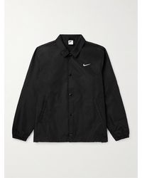 Nike - Authentics Logo-embroidered Shell Coach Jacket - Lyst