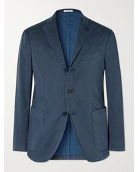 Boglioli - Unstructured Garment-dyed Lyocell-blend Suit Jacket - Lyst
