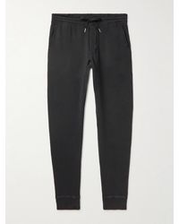 Tom Ford - Tapered Garment-Dyed Cotton-Jersey Sweatpants - Lyst