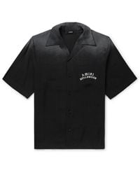 Amiri - Convertible-Collar Logo-Flocked Modal-Blend Shirt - Lyst