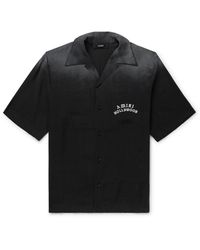 Amiri - Convertible-Collar Logo-Flocked Modal-Blend Shirt - Lyst